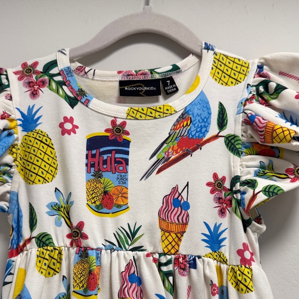 Rock Your Kid Tropicana Dress  sz 7 - Picture 6 of 12